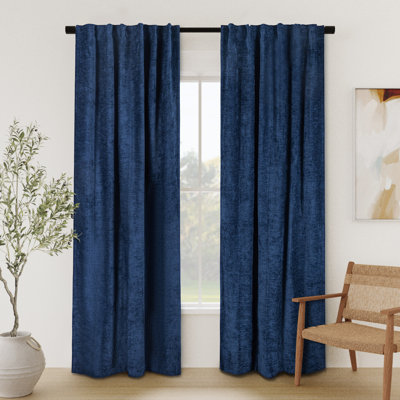 Panneau de rideau simple obscurcissant en chenille Kaori