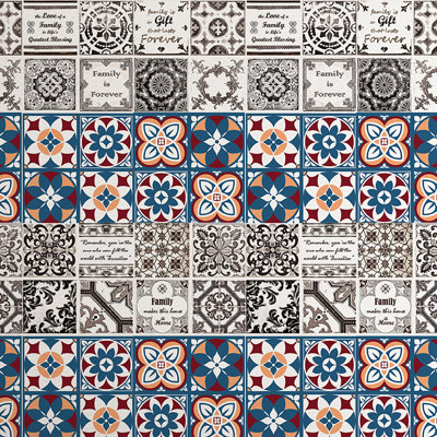 20cm W x 20cm L PVC Peel and Stick Mosaic Tile