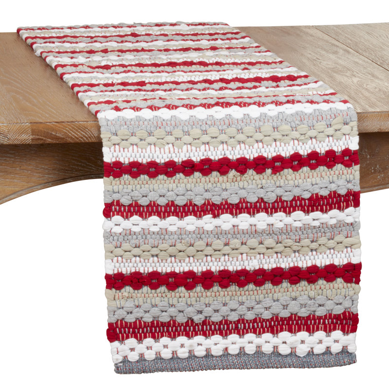 Zybert Striped 100% Cotton Table Runner
