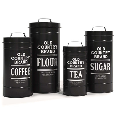 Old Country Brand 4 Piece Kitchen Canister Set
