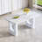 64.5 x 35.4 Inch Stylish Marble Textured Dining Table, Perfectly Blending Simplicity And Transparency. Made of MDF Material