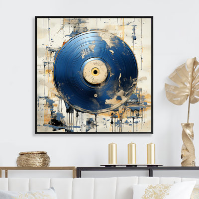 Disque vinyle blanc et bleu Melody