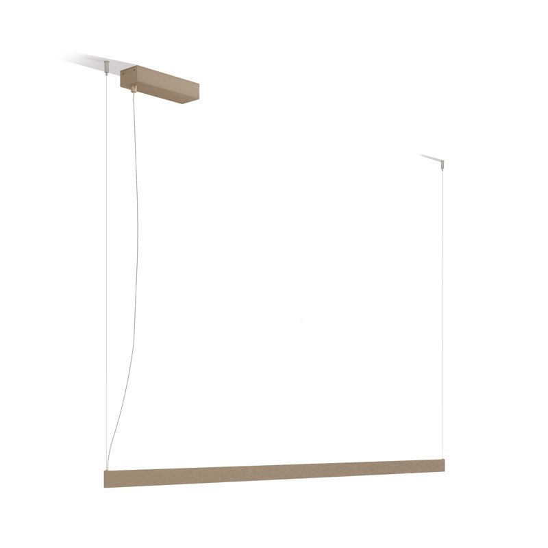 Fly 1 - Light Kitchen Island Linear LED Pendant, Satin Golden Nickel, 2.56" H x 46.57" W x 3.15" D