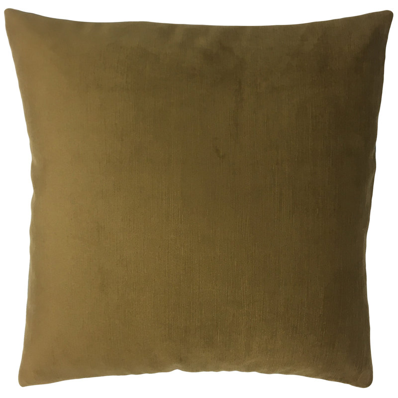  Housse et insert de coussin carré en velours, 26 po x 26 po, Brun clair