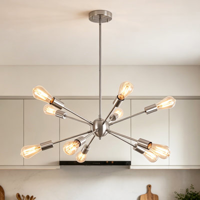 Jamee 10 Light Dimmable Sputnik Sphere Chandelier Modern Kitchen Island Fixtures