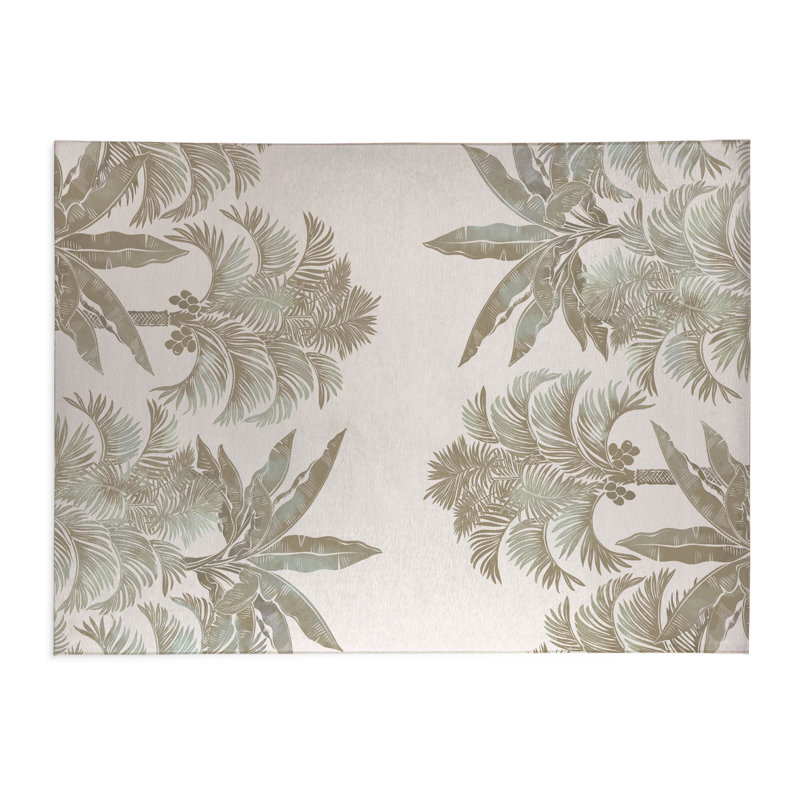 Tapis de cuisine léger antidérapant In the Jungle, Rectangulaire 3 pi x 5 pi, Ivoire ivoire