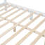 Structure de lit plateforme en bois, lit plateforme de style rétro avec support en lattes de bois-77748377-77748375