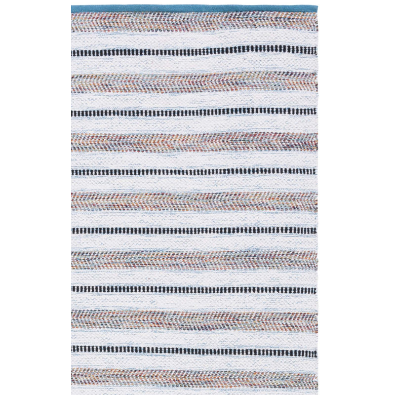 Gavankar Flat Weave Cotton Striped Rug, Rectangle 2' x 3'