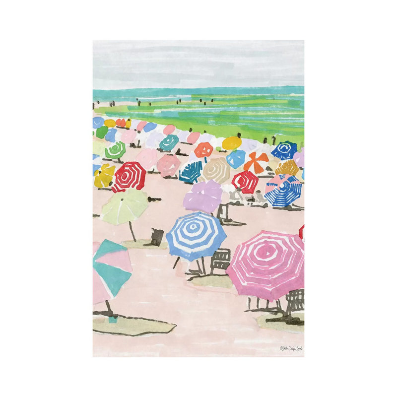 «Beach Days I» par - Toile tendue, H 18 po x l 12 po x P 1,5 po