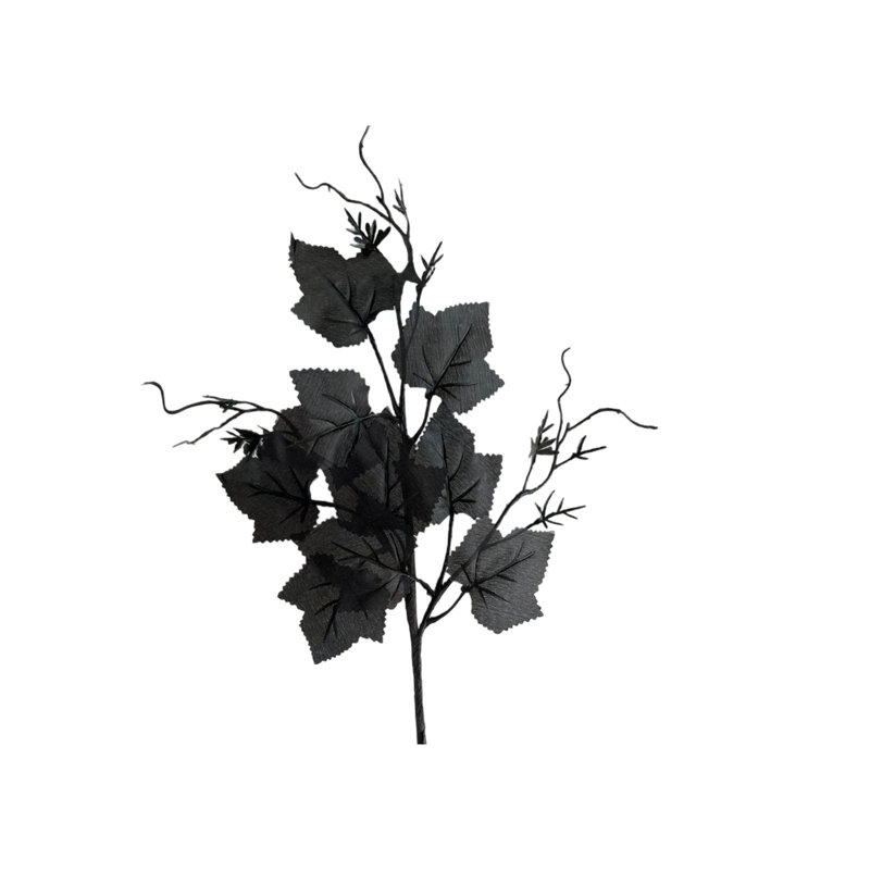 Halloween, boutures de feuilles d'érable noires, fantôme, fête, horreur, décoration, décoration, boutures de fleurs, branches mortes, boutures d'Halloween