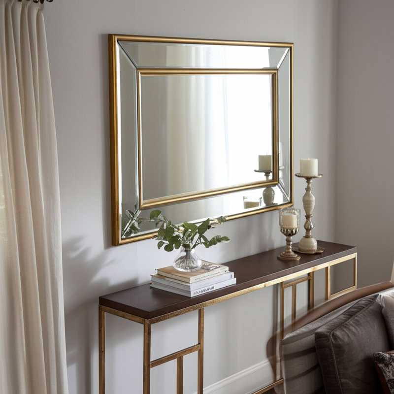 47X79 , Gold Box Mirror