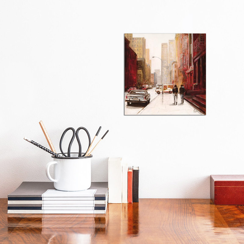 Red Fusion III by Luc. - Wrapped Canvas Print, 30.48 cm H x 30.48 cm W