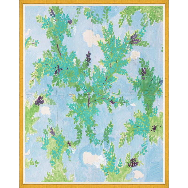 Arbres Et Nuages Print by Paule Marrot, Gold Framed, 54" H x 43" W x 1.25" D