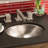 Baby Classic Brushed Nickel Hand Hammered Oval Undermount Bathroom Sink