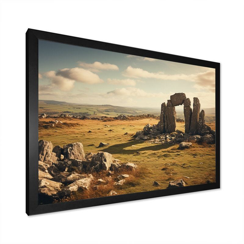 " Ireland Irish Legends I ", Black Single Picture Framed, 24" H x 32" W x 1" D