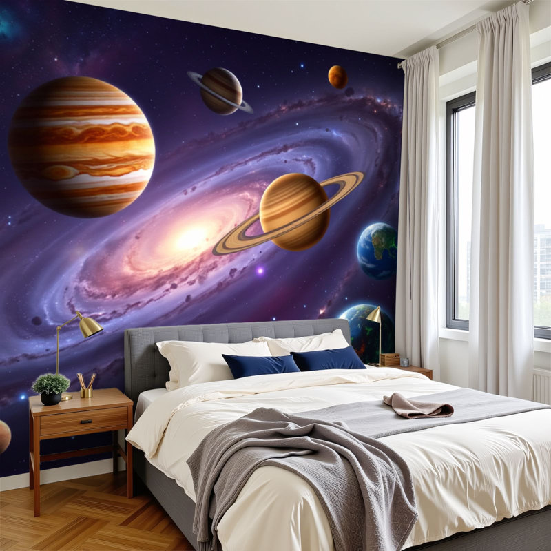 Papier peint auto-adhésif Galactic Wonders, L 144 po x l 100 po