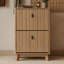 Armoire à chaussures 23,6 po en chêne ultra-rabattable pour vestibules