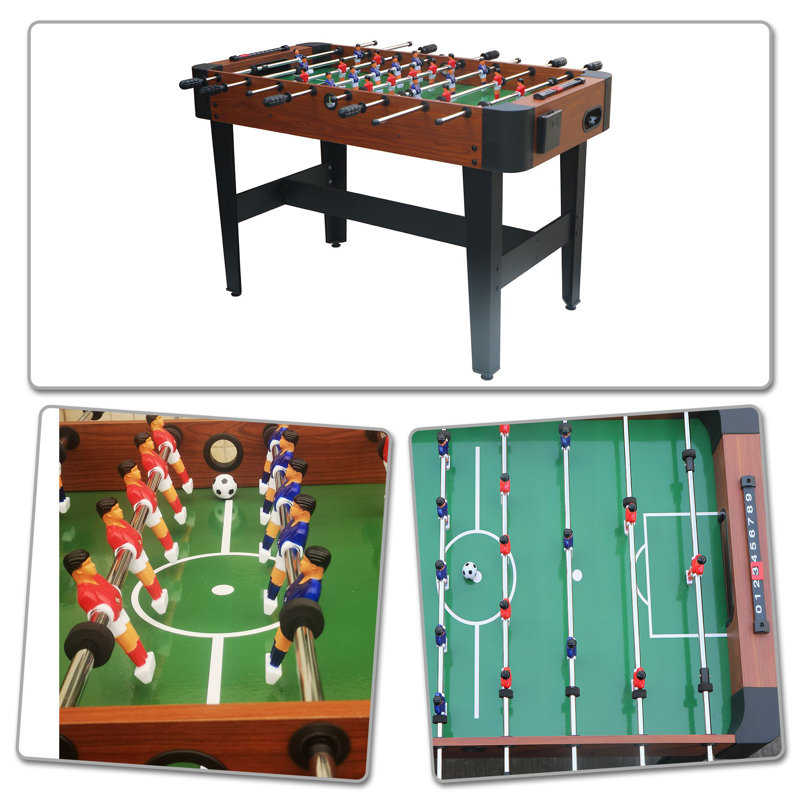 Table de jeu de football moderne de style rétro avec des pieds en métal et des porte-gobelets convenant à la maison, au salon, à la fête et à la salle de jeux