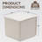 Modern Square Pouf Ottoman Footstool, 19" X 19" X 18", Multi-Functional For Living Room, Bedroom (Multiple Patterns)-121727142