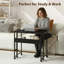 Table d'ordinateur portable 31,5 pouces avec roulettes pour petits espaces et tablette pour bureau à domicile-128850027