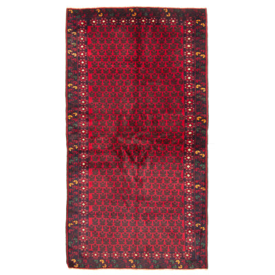Teimani Brown, Red Rug 3'6" x 6'8"