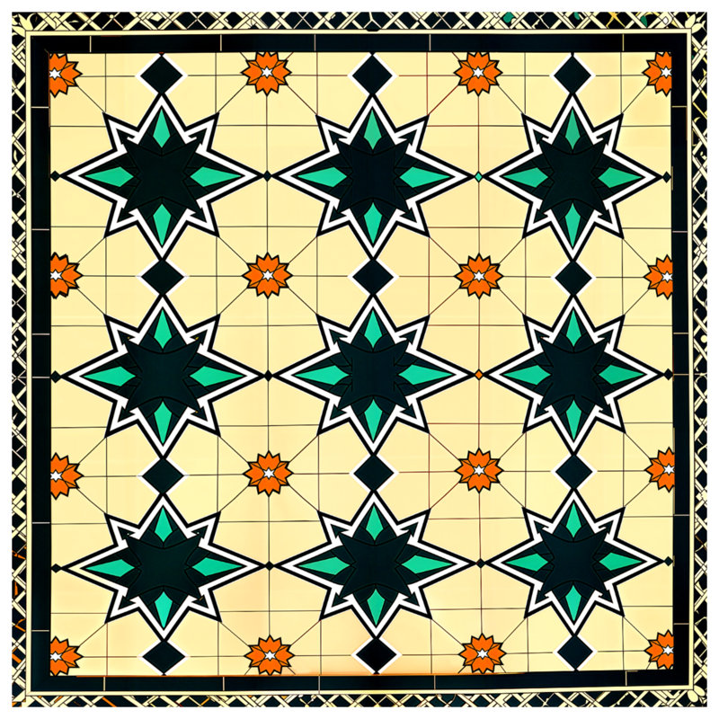 Couvertures géométriques à motif d'étoiles, L 50 po x H 60 po