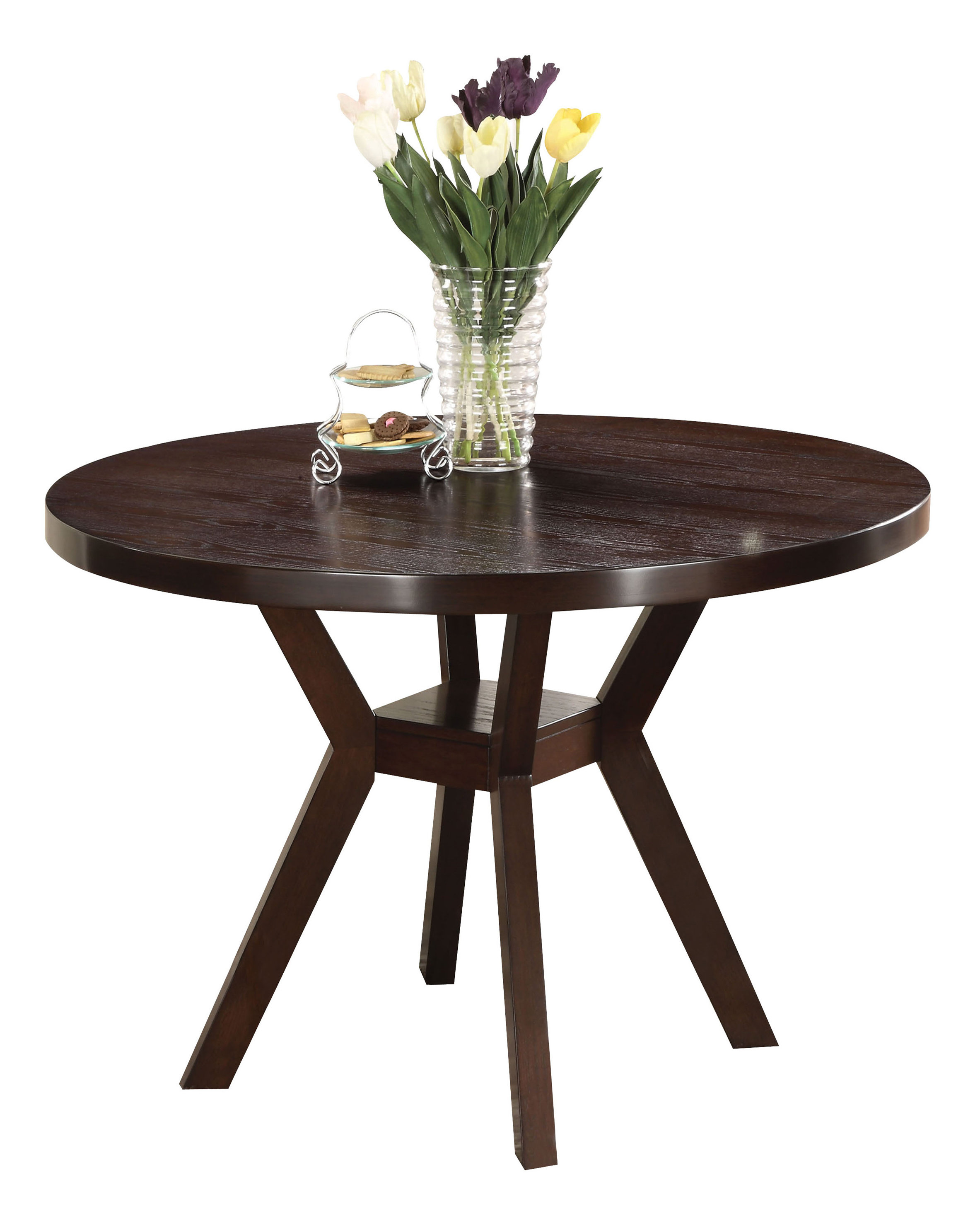 Red Barrel Studio® Joelle Espresso Dining Table with Shelf Wayfair