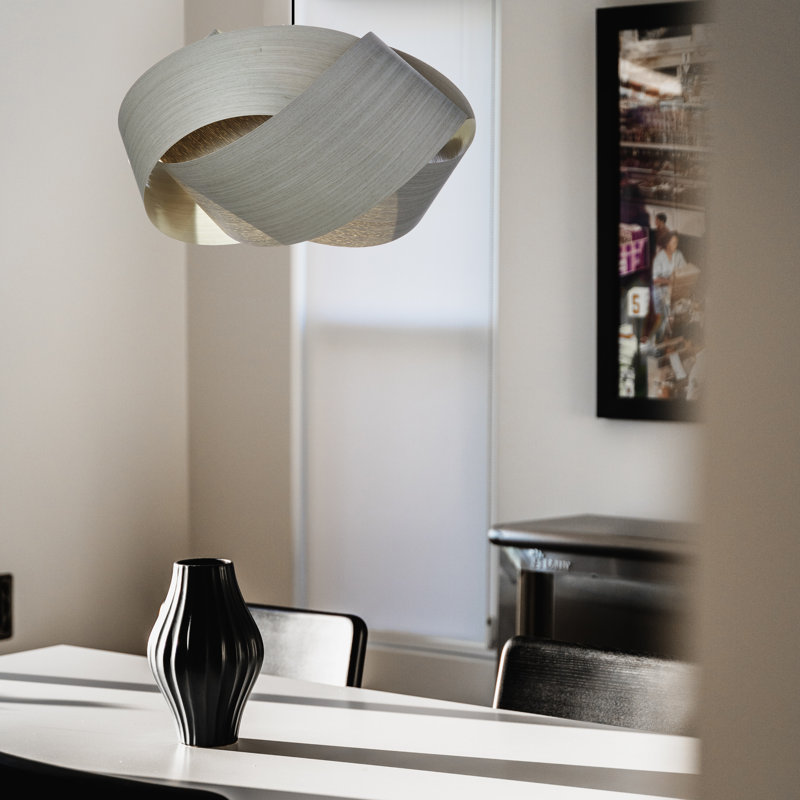 Serene Grande LED Chandelier, Gray Tay, 15" H x 22" W x 24" D