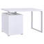 Bureau réversible blanc à 3 tiroirs