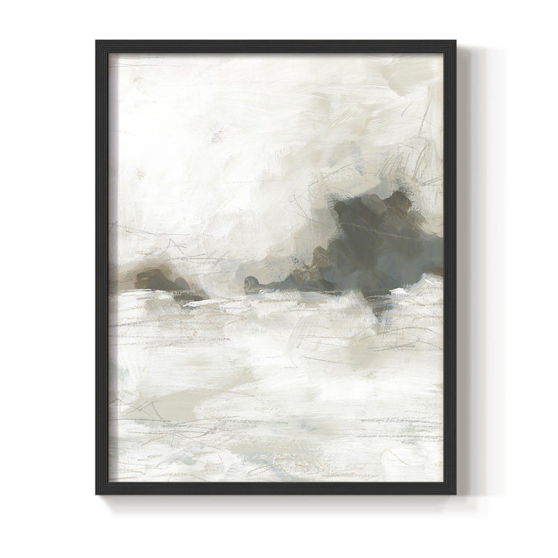 Horizon Break II, reproduction encadrée - bois massif, H 14 po x l 11 po, Noir