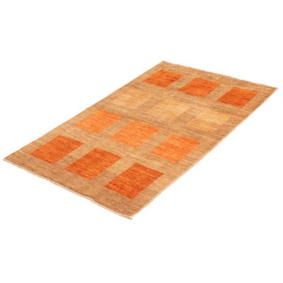 Pharez One-of-a-Kind 3'10" X 6'6" New Age Wool Area Rug in Tan