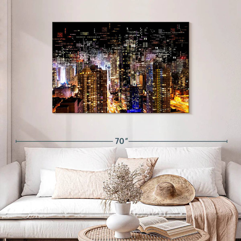 Ravi Times Square, 30" H x 45" W