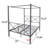 Metal Canopy Bed Frame, Platform Bed Frame  with X Shaped Frame