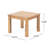 Wood Side Table In Minimalist Fashion, Slat Design, 20.34In Width X Depth 15In Height, Brown, Assembly Needed Modern Table, Simple Slat, 20.34W 20.34D 14.93H, Required