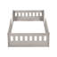 Lit plateforme simple en bois avec garde-corps durable et durable