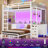 L-Shaped Bunk Bed with Dual Desks and Storage - Metal Platform Loft bunk bed for 2 People-1820487104