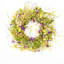 26" Artificial Farmhouse Twig Blossoms Cluster Greenery Mini Eucalyptus Wildflower Pansy Spring Summer Wreath For Front Door
