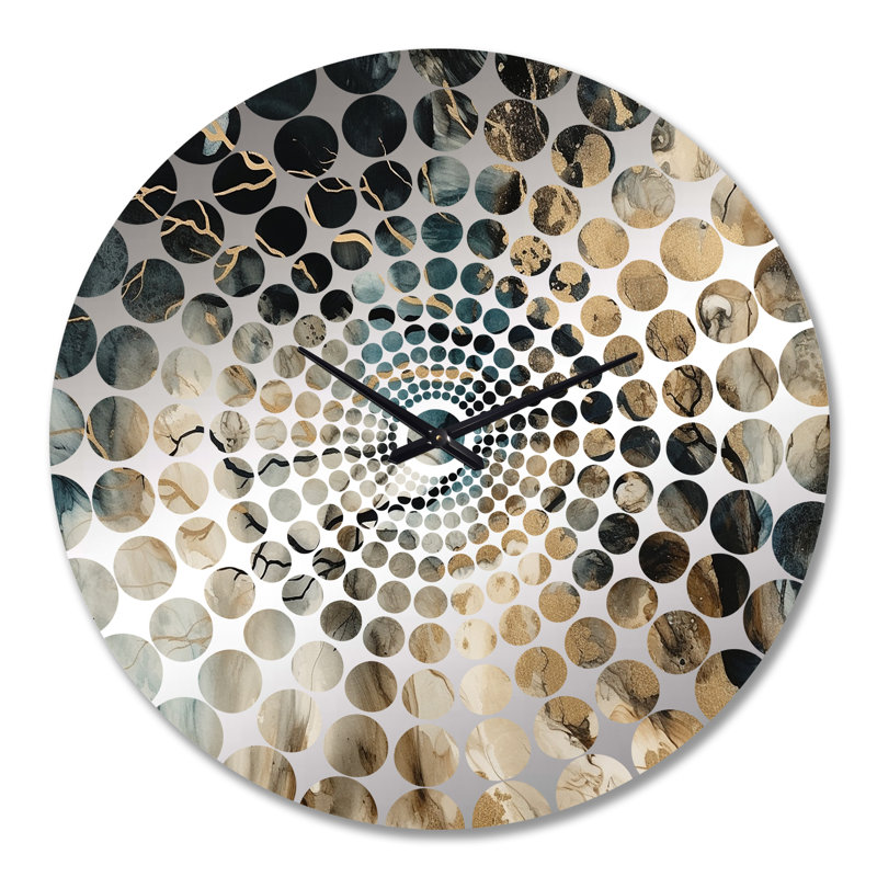 Aksharan - Horloge murale géométrique abstraite, Grand