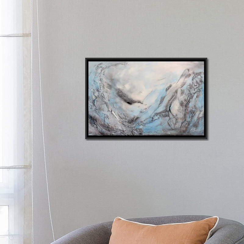 « tranquility », reproduction sur toile, H 18 po x l 26 po x P 1,5 po, Toile avec cadre noir, Pas de tapis