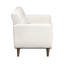 Causeuse contemporaine à dossier capitonné beige avec dossier rembourré et confortable, pieds en bois massif, meubles de salon, 1 pièce