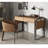 Stylish Modern Desk with Saddle Leather Top and 2 Drawers-323944368