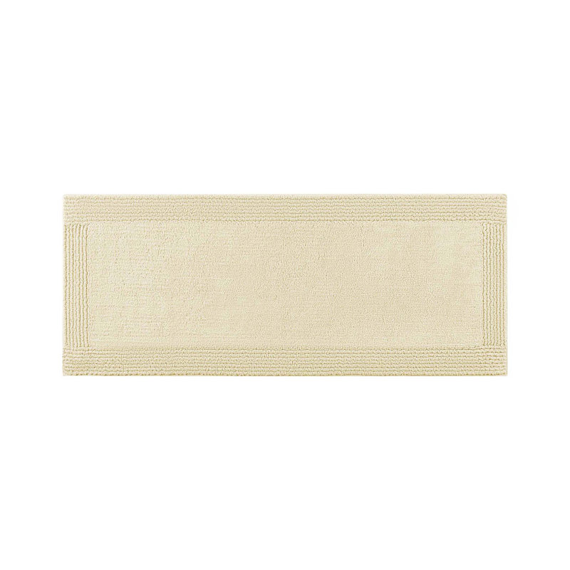 1 tapis de bain réversible 100% coton touffeté 3000 g / m², Naturel, L 60 po x l 24 po