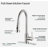KISRAIS Pull Down Kitchen Faucet with Soap Dispenser