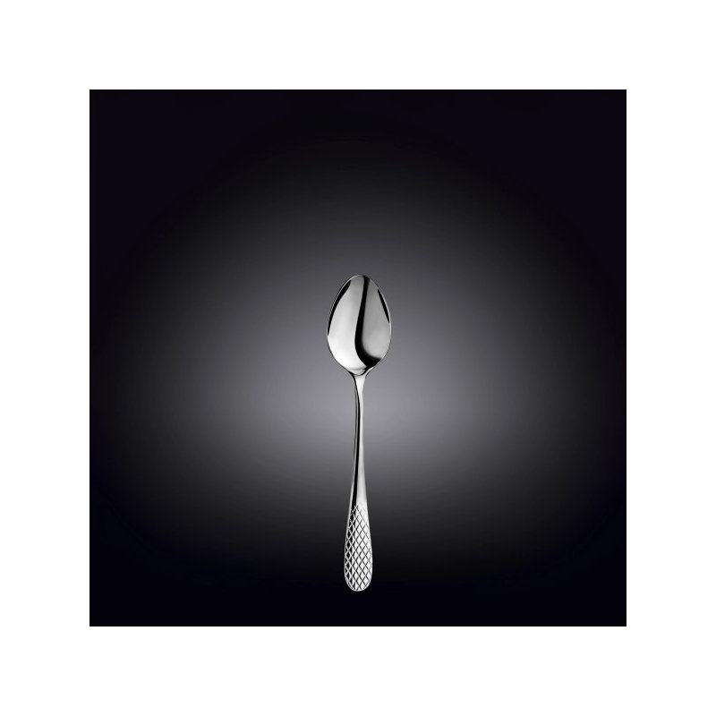 Julia Diamond Collection Stainless Steel Teaspoon, Silver