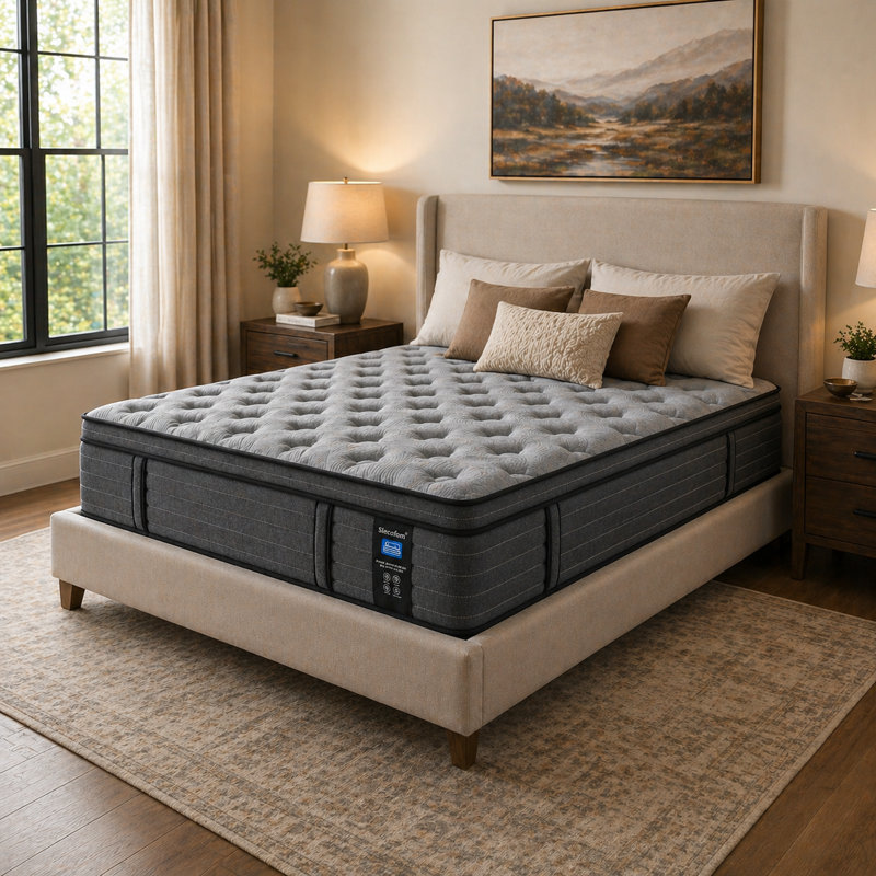 14" Firm Euro Top Memory Foam Hybrid Mattress with Gel Memory Foam, Twin