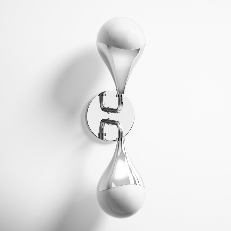 Algiers 2 - Light Bath Sconce, Polished Nickel