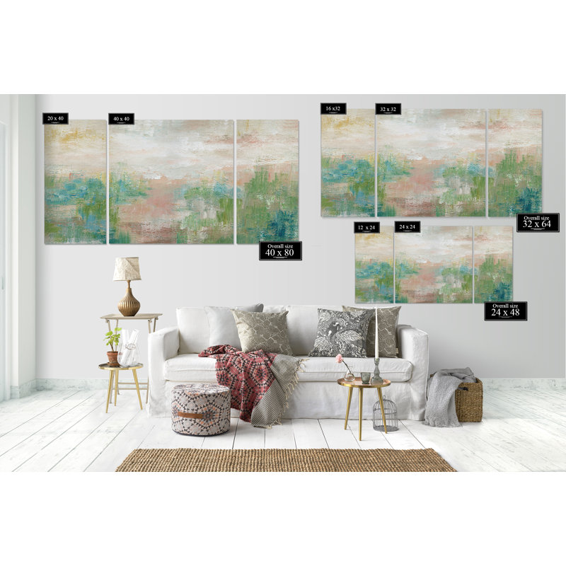 « sea avoine ii », reproduction d’image multi-pièces sur toile, H 24 po x l 48 po x P 1,5 po