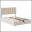 Lit plateforme tapissier avec système de rangement hydraulique, beige, alliant confort et organisation pour les chambres modernes-1349139145-1349139144