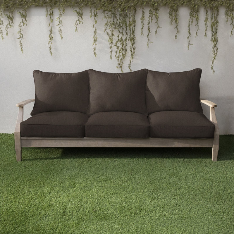 Davana Outdoor 5'' Sofa Seat / Back Cushion, Dark Brown, 30" W x 27" D