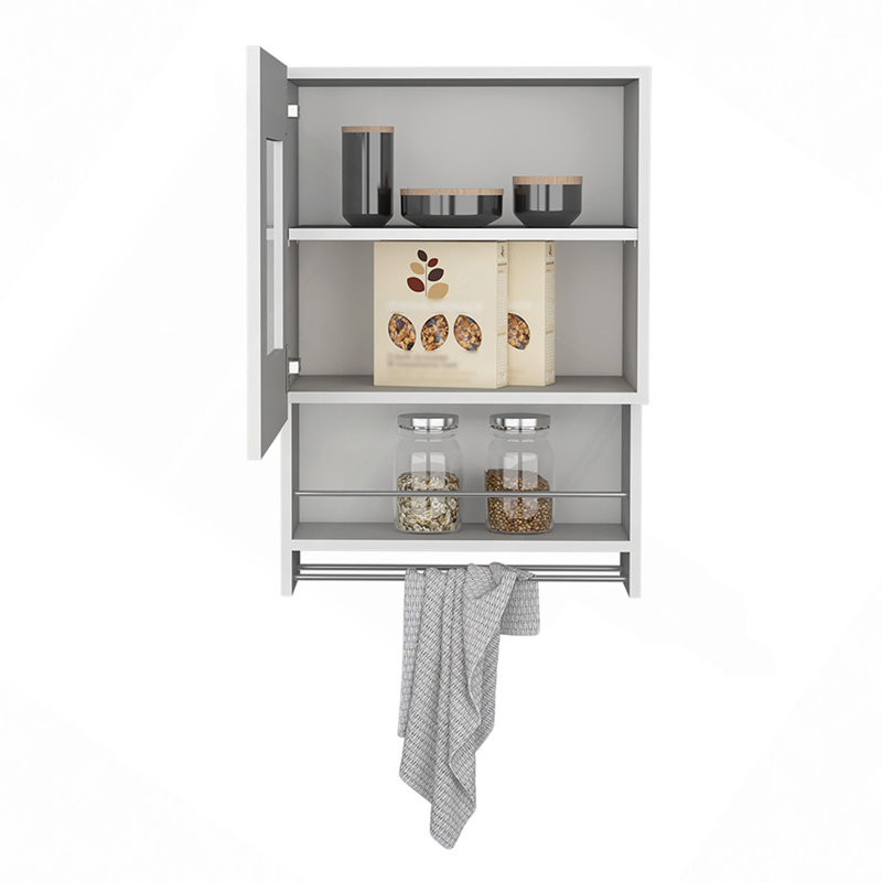 Armoire de cuisine murale Papua, trois tablettes